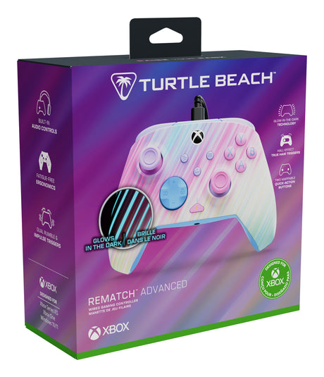 Manette filaire Turtle Beach Rematch Advanced Cotton Candy  Xbox Series XS, Xbox One et PC