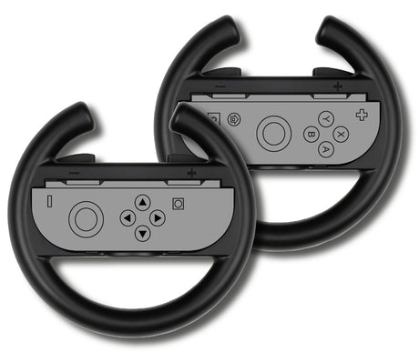 Paire de volants de course - Manettes Joy-Con Nintendo Switch 2 - Konix - Plastique - Noir