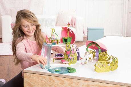 Maison-fleur pailletée avec licornes, lac et écurie - Schleich - 42445 - Multicolore - Rose - Fille