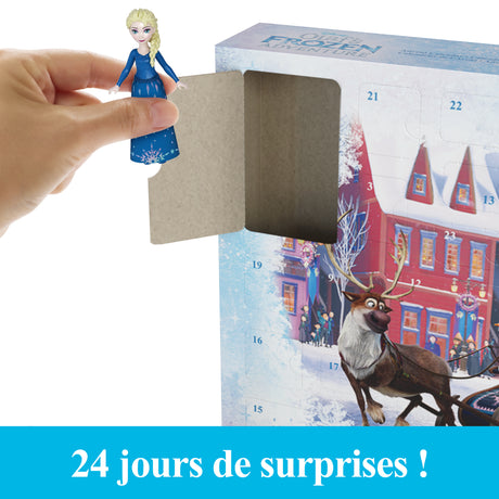 Calendrier de l'Avent La Reine des Neiges, 24 surprises avec poupées et accesssoires, Disney Frozen, Mattel, HWX20