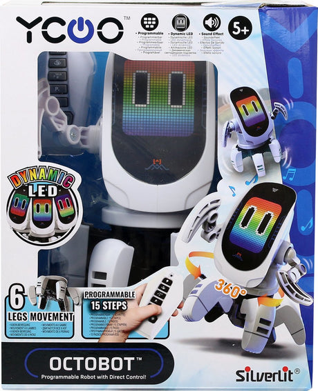 Robot radiocommandé - YCOO - Octobot RC - 19 cm - Multidirectionnel - 15 actions programmables - Des 5 ans