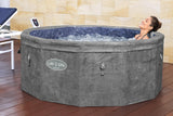 Spa semi rigide BESTWAY - Lay-Z-Spa Carrara - 140 airjets - 170 x 65 cm - 4 a 6 places - Rond (couverture, cartouche, 4 appuie-tete)