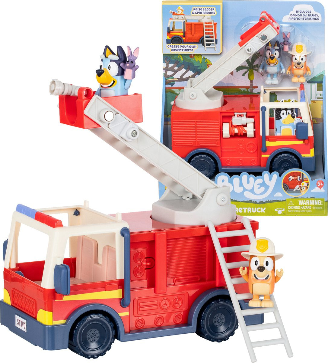 Bluey Le camion de Pompier de Bluey - Univers miniature - MOOSE TOYS - Des 3 ans