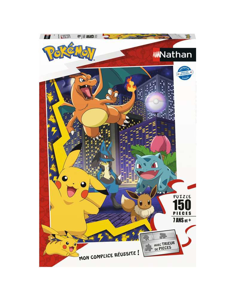 Puzzle 150 pieces La ville des Pokémon, Pokémon, Pour enfant, a partir de 7 ans, Nathan, 086189