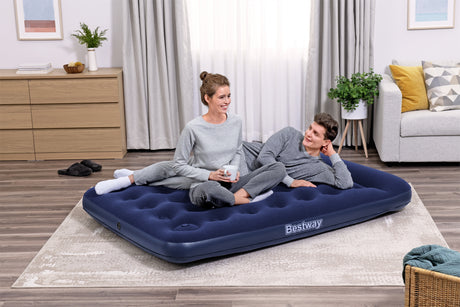 Matelas gonflable camping - BESTWAY - 67225 - 2 places - 1,91m x 1,37m x 22cm - Avec pompe a pied intégrée