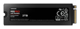 SAMSUNG - 990 PRO avec dissipateur- SSD Interne - 2 To - NVMe M.2 PCIe 4.0x4 - Vitesse lecture jusqu'a 7 450 Mo/s