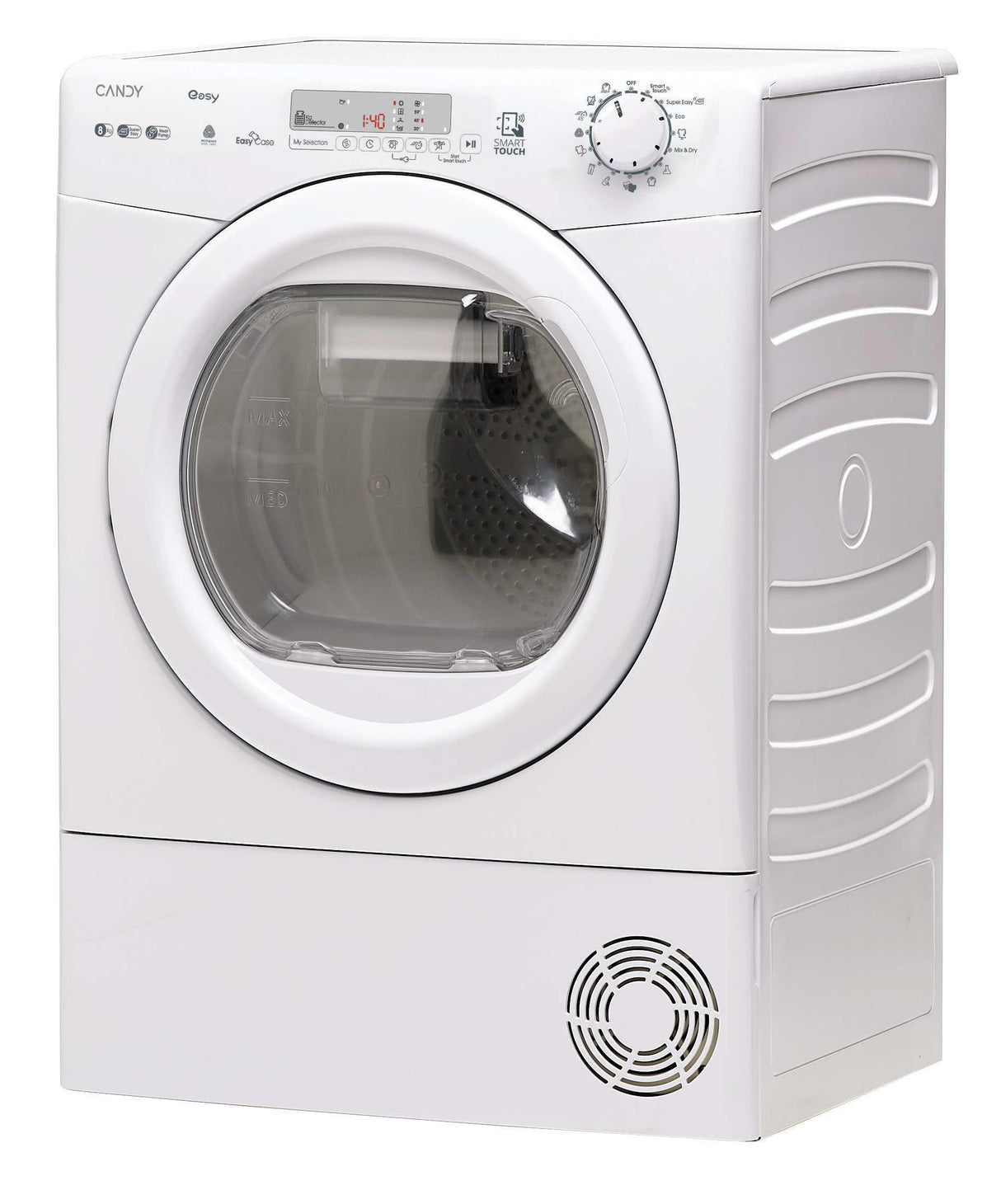 Seche-linge pompe a chaleur CANDY EY EH8N1DE-S - 8 kg - Bac EasyCase - Connecté - Blanc