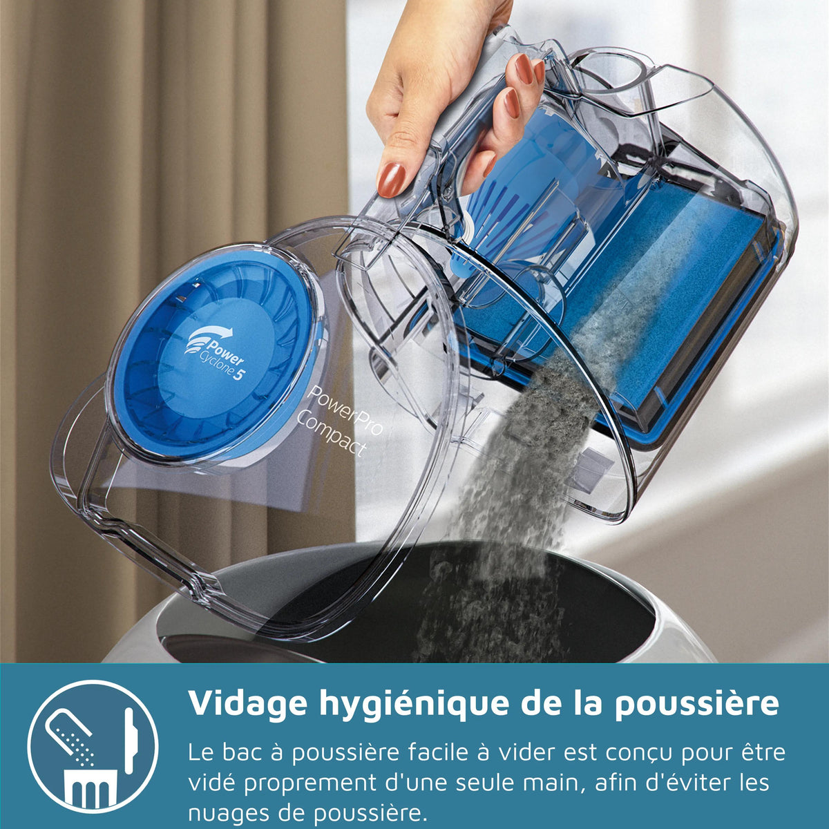 Aspirateur sans sac PHILIPS - FC9330/09 - Série 3000 PowerPro Compact - 900W - 76db - Rouge
