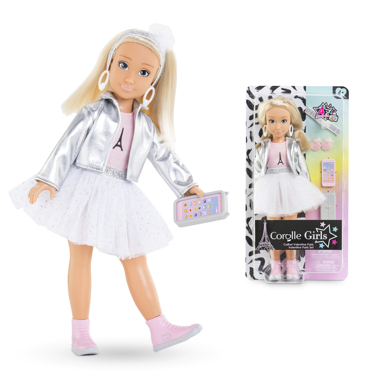 Poupée Mannequin - COROLLE - Valentine Fashion Week Paris - 28 cm - 4 accessoires - Senteur vanille - Des 4 ans
