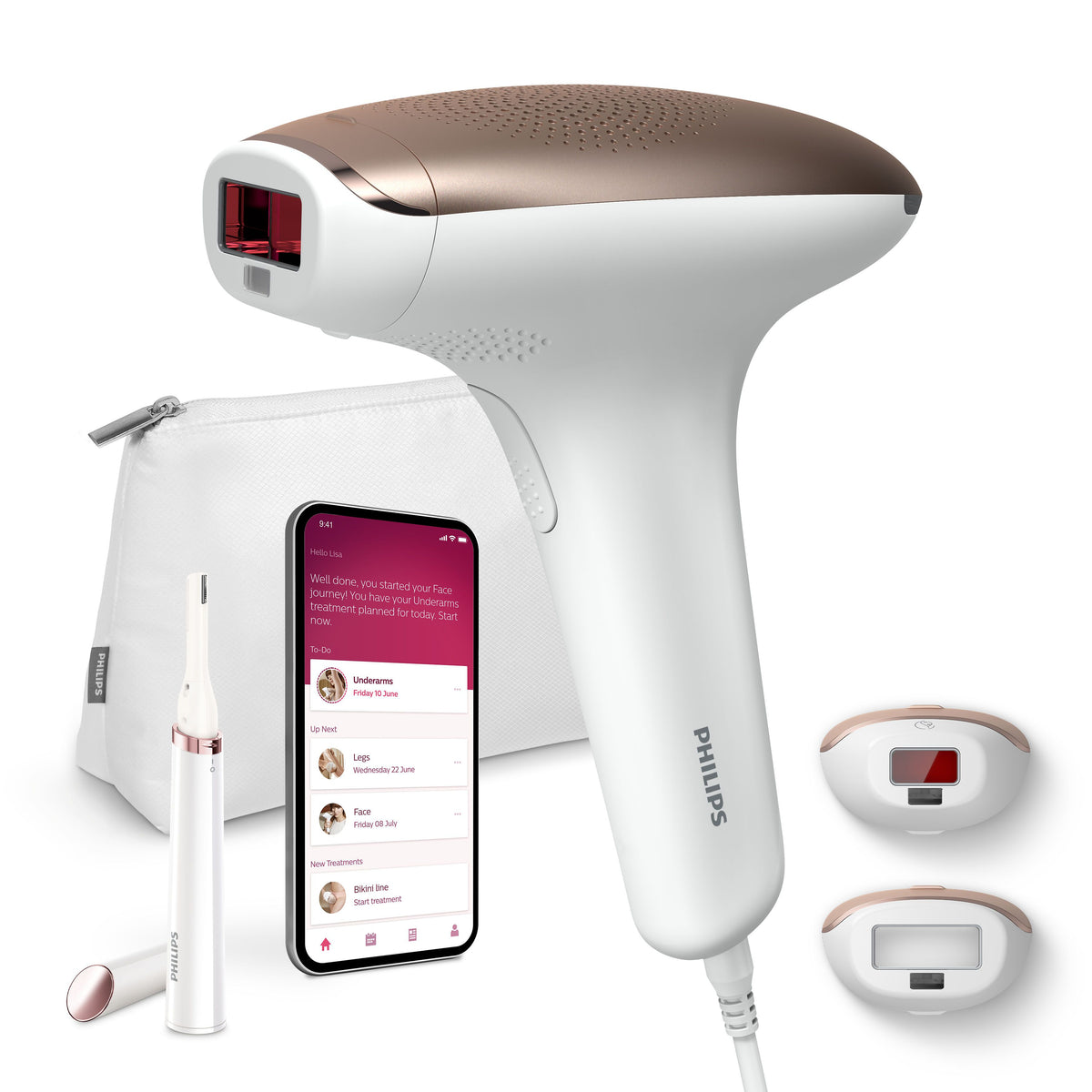PHILIPS BRI921/00 - Epilateur a lumiere pulsée - Lumea Advanced - Embout corps 4 cm˛ - Embout précision 2 cm˛