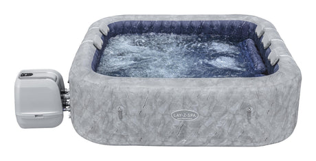 Spa gonflable BESTWAY - Lay-Z-Spa San Fransisco - Hydrojets - 230 x 230 x 71 cm - 5 a 7 places - Carré (couverture, 5 appuie-tete)