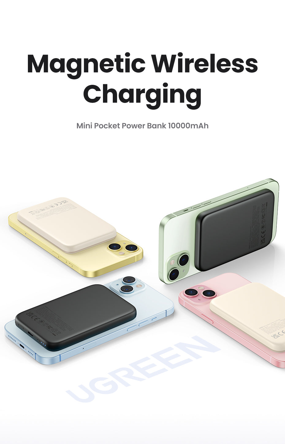 Batterie externe - UGREEN - 10,000 mAh - MagSafe - 20W - Creme