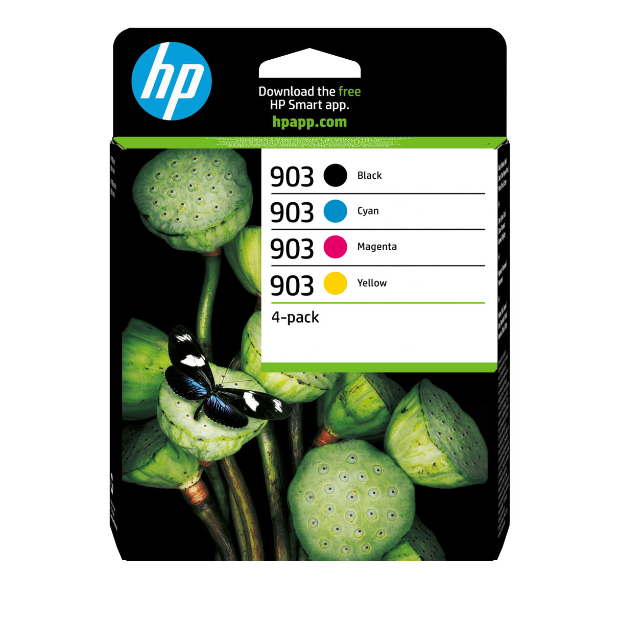 HP 903 Pack de 4 cartouches d'encre noire, cyan, jaune et magenta authentiques (6ZC73AE) pour HP OfficeJet / OfficeJet Pro 6900