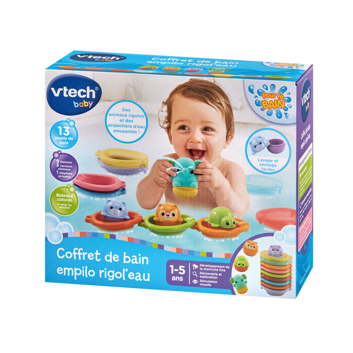 VTECH-COFFRET DE BAIN EMPILO RIGOL'EAU