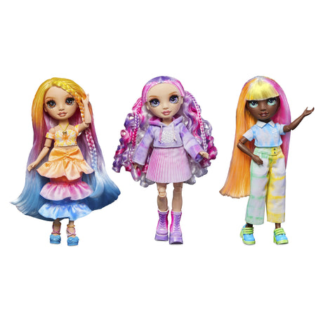 Rainbow High - Water Color - 1 poupée mannequin (Violet) de 27cm - 2 tenues et accessoires a personnaliser - Colore tes cheveux