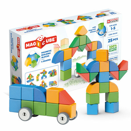 Blocs magnétiques - GEOMAG - Mon petit monde en formes - 25 pieces - Éducatif - Plastique recyclé - Des 12 mois
