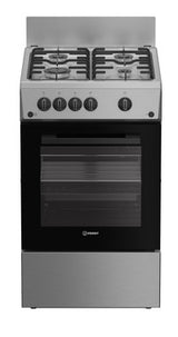 Cuisiniere a gaz - INDESIT - I5G1KMS - 4 foyers - 10,4 KWh - L50 cm - Silver