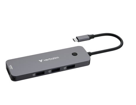 Station d'accueil portable USB-C 3.2 Verbatim Hub Pro Multiports 8 (Gris)