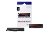 SAMSUNG - 990 PRO avec dissipateur- SSD Interne - 2 To - NVMe M.2 PCIe 4.0x4 - Vitesse lecture jusqu'a 7 450 Mo/s