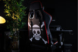 Chaise de bureau gaming - KONIX - One Piece - Inclinaison siege 150° - Cuir - Coussin lombaires et cervicaux réglable - Noir