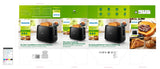Grille-pain - PHILIPS - HD2581/90 - Collection Daily petit déjeuner - 2 fentes - 830W - Noir