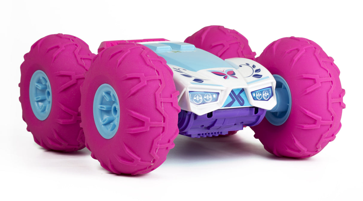 Voiture télécommandée 360 Tornado rose a batterie - Exost - Défie tous les terrains a 360°
