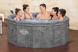 Spa semi rigide BESTWAY - Lay-Z-Spa Carrara - 140 airjets - 170 x 65 cm - 4 a 6 places - Rond (couverture, cartouche, 4 appuie-tete)