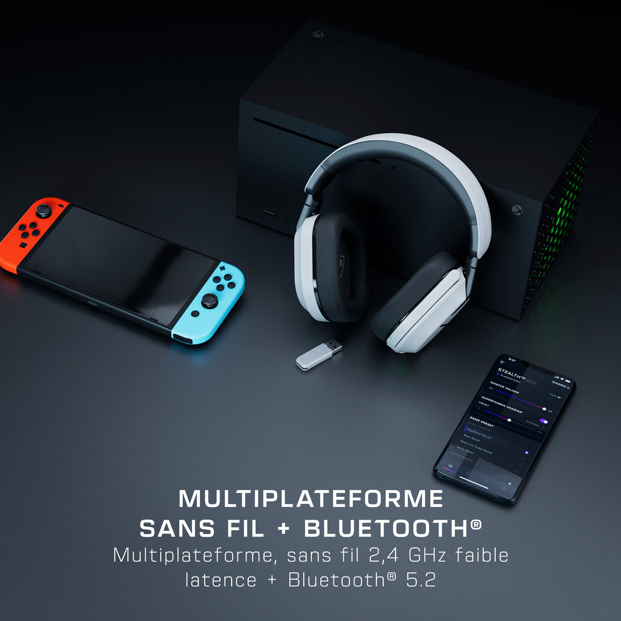 Casque de gaming multi-plateforme sans fil - TURTLE BEACH - Stealth™ 600 XB (Gen 3) - Blanc