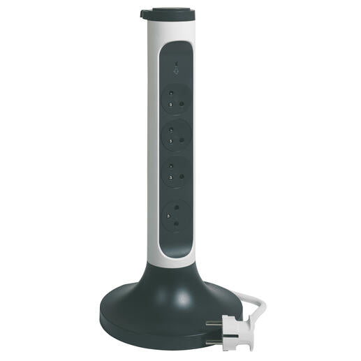 Multiprise 4 prises Legrand 2m (Noir/Blanc)