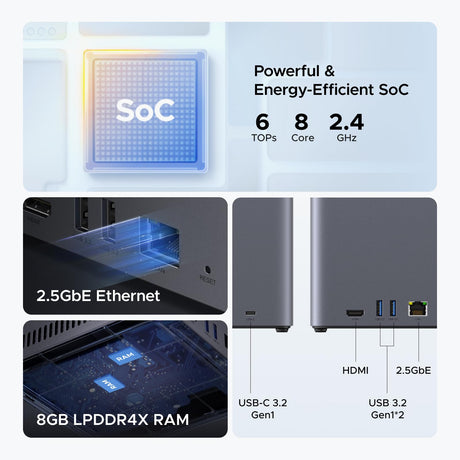 Serveur NAS - UGREEN - DH4300 Plus - 4 baies - 8 Go