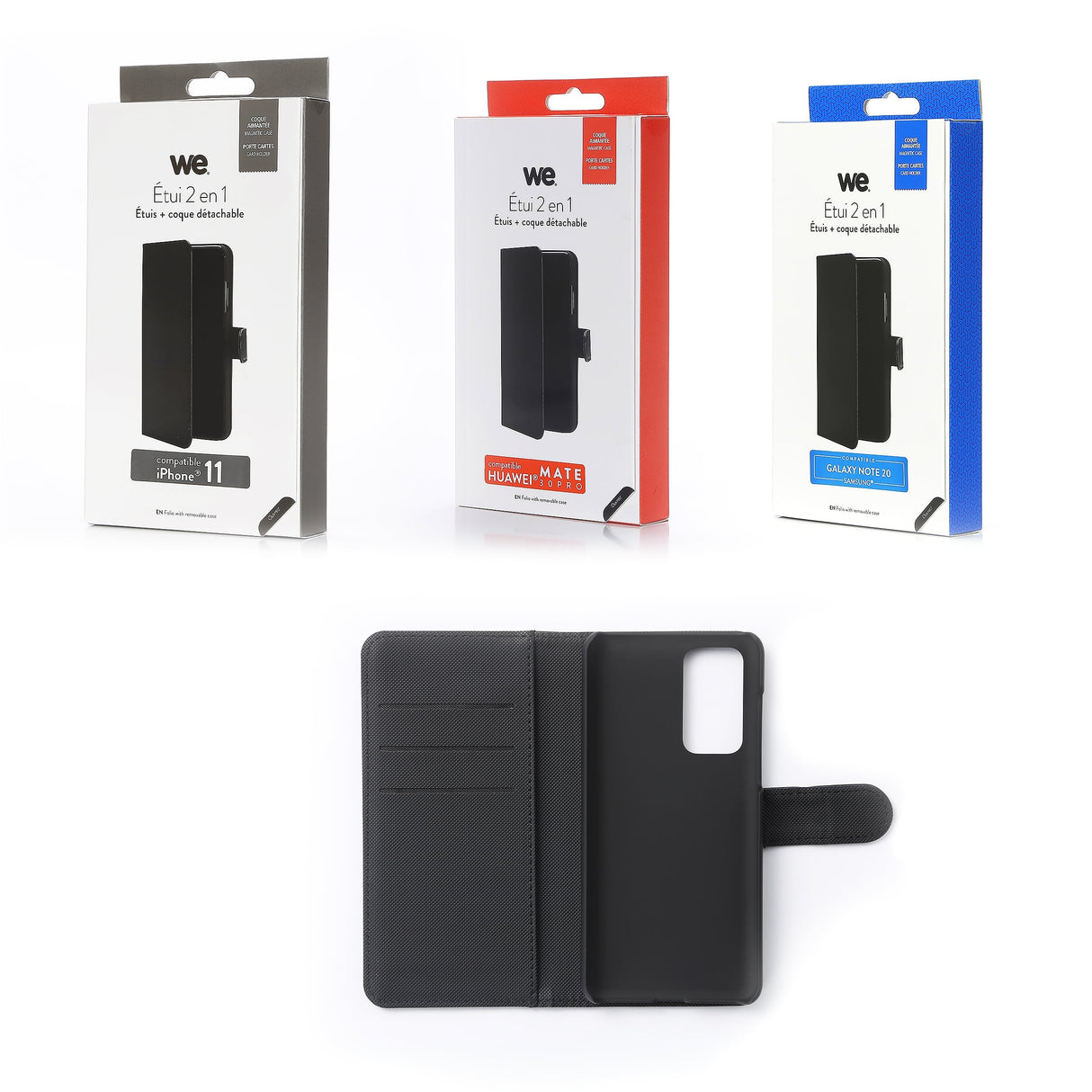 WE Etui folio MAGNETIQUE SAMSUNG GALAXY A03S Noir