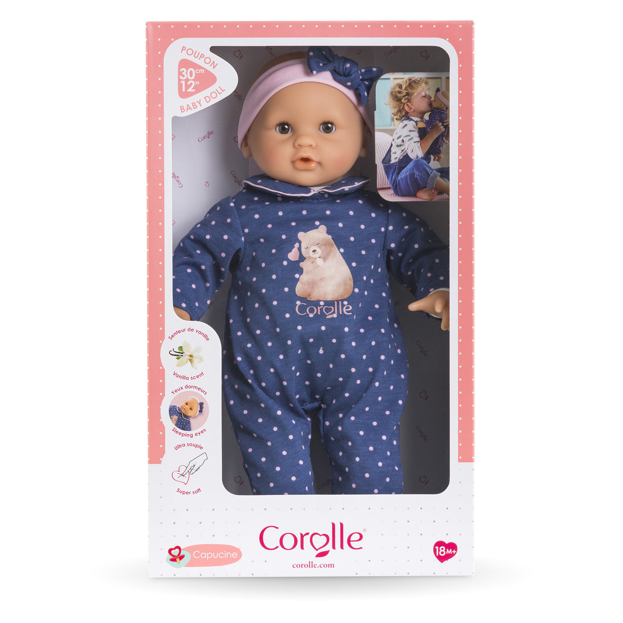 Poupon - COROLLE - Bébé Calin Capucine - Ourson - 30 cm - Des 18 mois