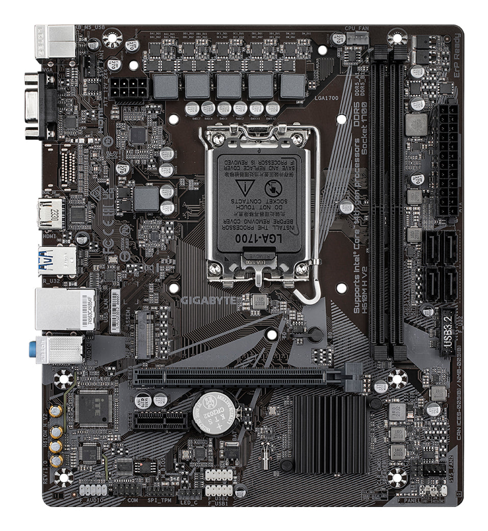 Carte Mère Gigabyte H610M H V2 DDR5 (Intel LGA 1700) Micro ATX