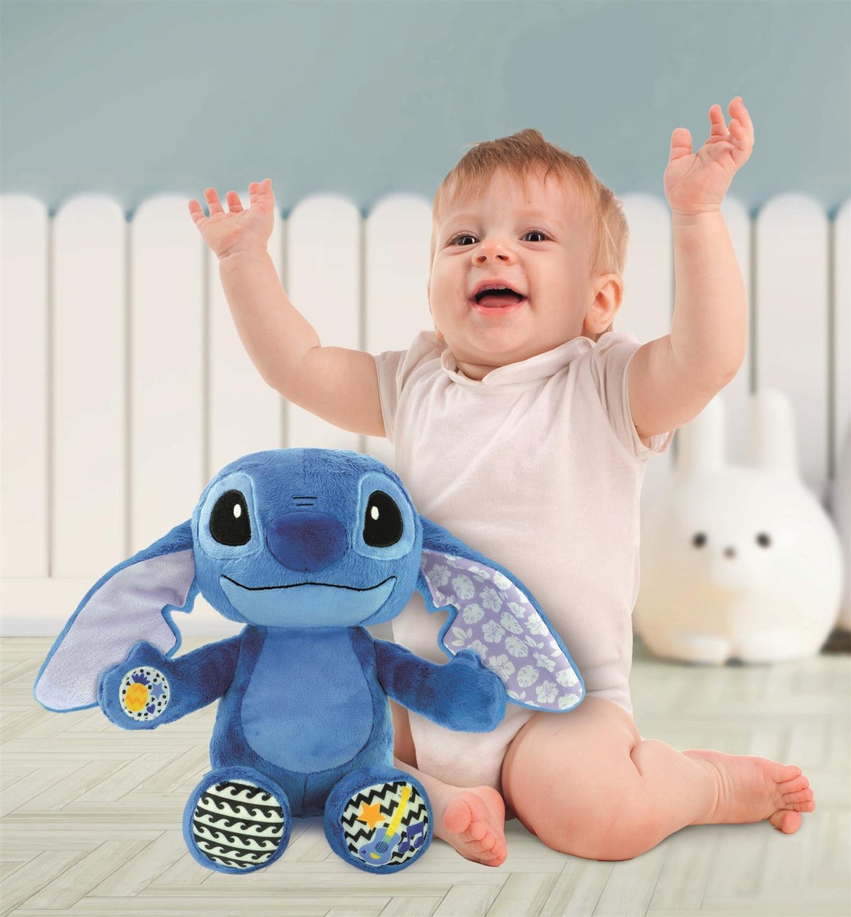 Peluche Musicale - CLEMENTONI - Stitch - Ultra Douce - Berceuses - 12 Mois+