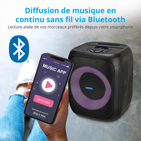 Enceinte - MEDION - Compact - 50W RMS - Anneau LED multicolore