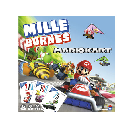 MILLE BORNES MARIO KART 2023 - Jeu de cartes - DUJARDIN - Parcourez les 1000 Bornes aux côtés de Mario et ses amis!