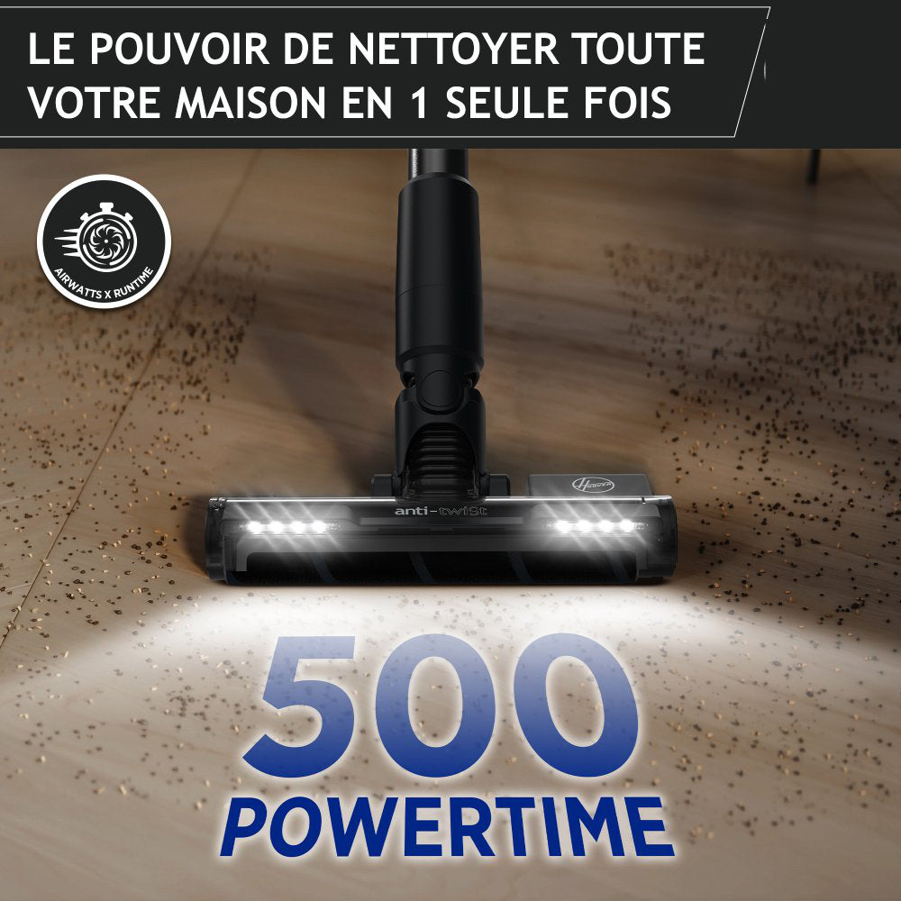 Aspirateur Balai sans Fil - HOOVER HF201P - Ultra-léger, Puissant 50AW, Turbobrosse Spécial Animaux, Technologie Ultra Compact x3