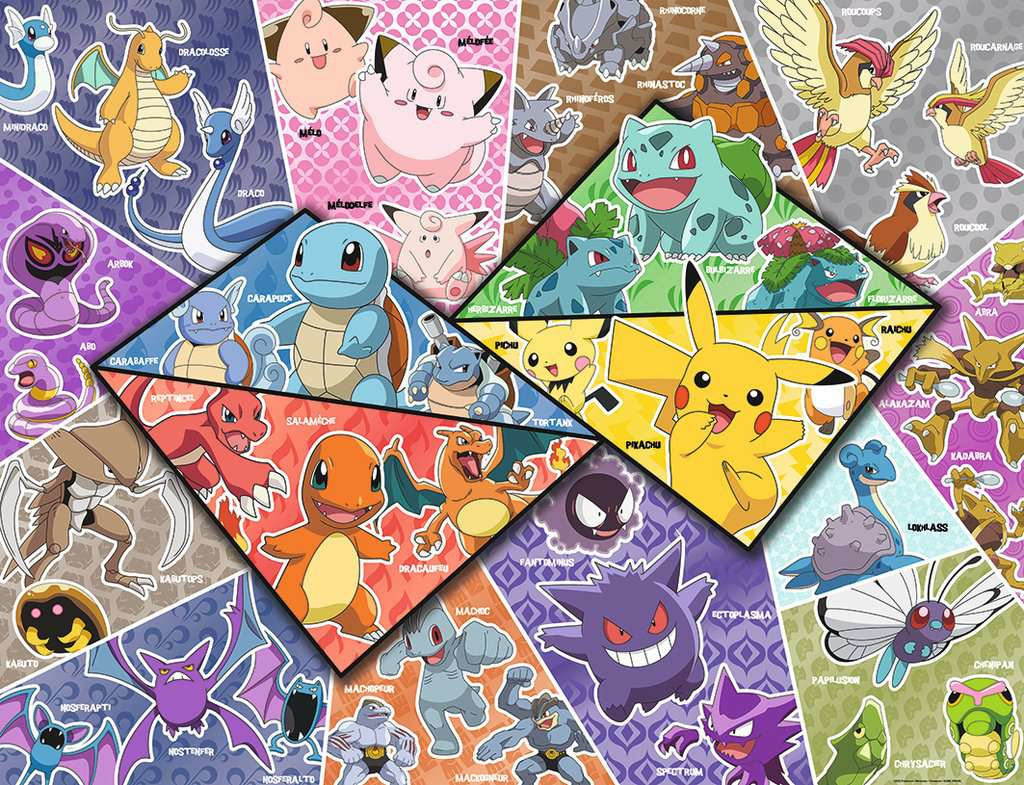 Nathan-POKEMON-Puzzle 2000 pieces - Les 16 types de Pokémon-4005556873142-A partir de 14 ans