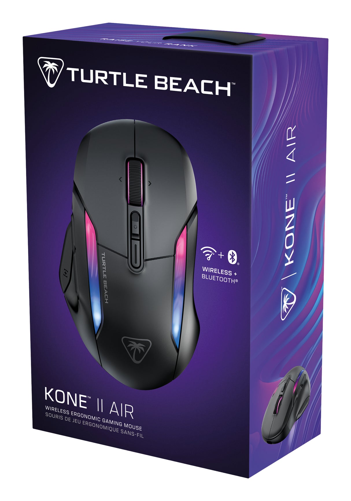 Souris gaming sans fil - Turtle Beach Kone™ II Air - Ergonomique - Noir, Bluetooth, 26 000 DPI, molette 4D