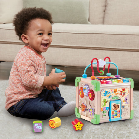 Jouet interactif VTECH CUBE NATURE - Bois certifié FSC - Animaux musicaux - 9-36 mois