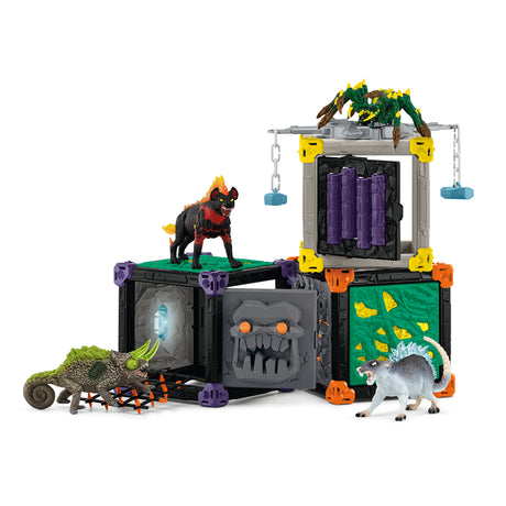 BattleCave Arena: Lave vs Ténebres, arene de combat pour figurines Eldrador, SCHLEICH 42673 Eldrador Creatures, des 7 ans