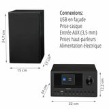Mini Chaîne HiFi - MEDION - Radio Internet DAB/FM - Lecteur CD - 2x150W - Noir