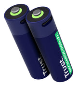 Pack de 2 piles rechargeables par USB-C Trust type AA - 1700 mAh (R06)