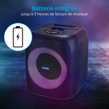 Enceinte - MEDION - Compact - 50W RMS - Anneau LED multicolore