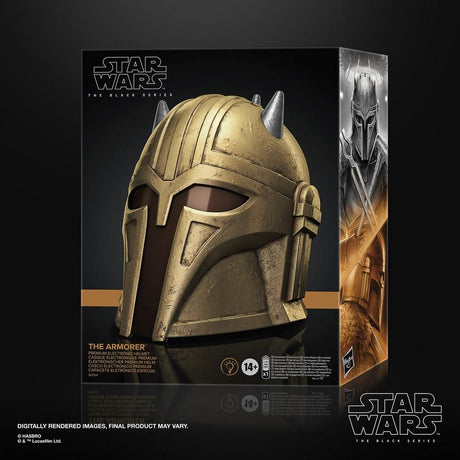 Casque The Armorer électronique premium, article de cosplay, des 14 ans, Star Wars The Black Series