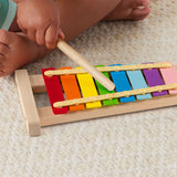 Fisher-Price-Xylophone en bois, instrument de musique avec 2 pieces HXV13