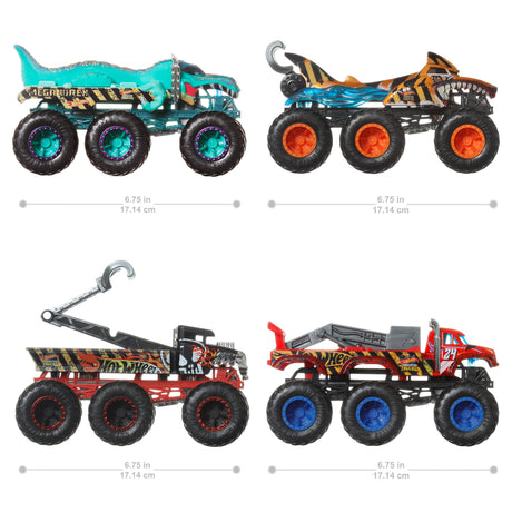 Voiture - Hot Wheels - Monster Trucks - Assortiment 1/64 - Multicolore - 6 roues