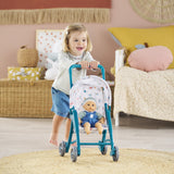 Poussette oursons - COROLLE - Accessoire Poupon 30cm - Bleu - Légere et facile d'utilisation
