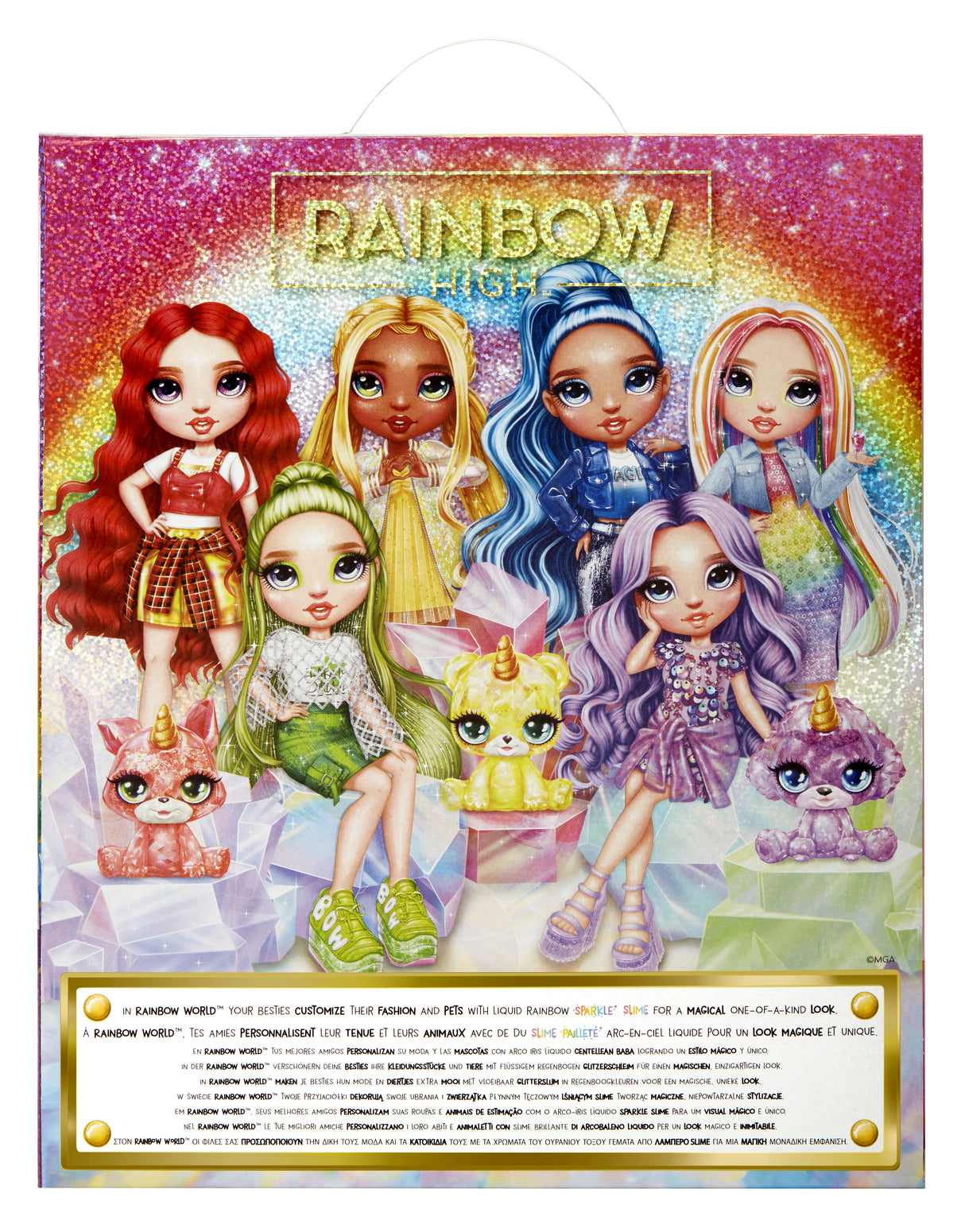 Rainbow High Poupée Mannequin avec Kit de Slime et Animal de Compagnie - Violet (Violet) - Poupée Pailletée 28 cm