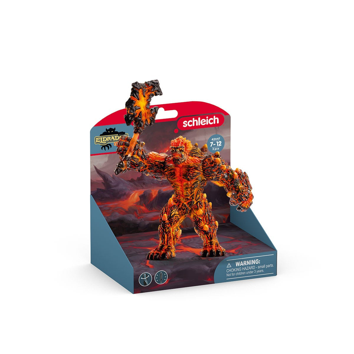 Golem de lave avec arme, Schleich 42447 Eldrador Creature, Figurine d'action tres durable, Des 7 ans